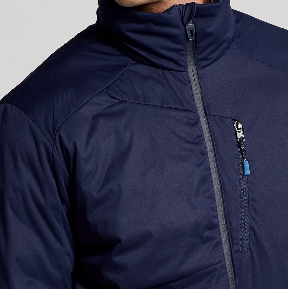 NWT RLX Ralph Lauren French Navy Blue Water Repellant Soft Shell Hooded Jacket M - Picture 3 of 6